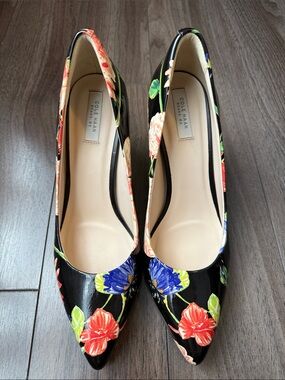 Cole Haan Floral Pointed Toe Pumps